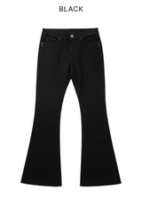 Iva Studded Low-Rise Bootcut Jeans
