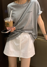 Rear Mer Lettering Short Sleeve T-shirt / 3 colors