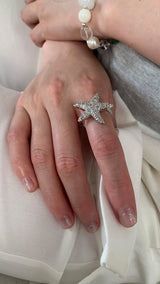 Twinkle starfish ring