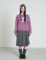 STAR BUTTON KNIT - PINK