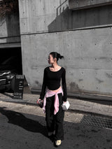 ROUND-HEM CROP TOP