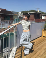 Weim Lace Track Two-way Nylon Pants