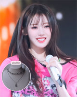 [Baby Monster Rora Necklace] Balletcore Moon Layered Necklace (Surgical Steel)