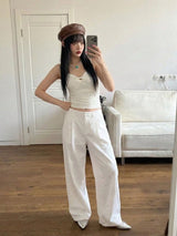 GATHERED KNOT STRAP TANK (IVORY)