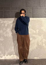 ヘビーリブラウンドニット 5COLOR