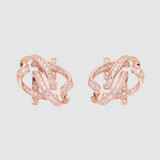 Authentique Earrings 14K (Diamond setting)