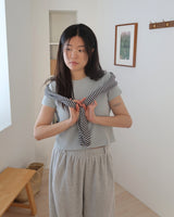 Striped U-neck Inner T-shirt