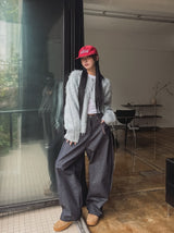 Prague wool hair cardigan