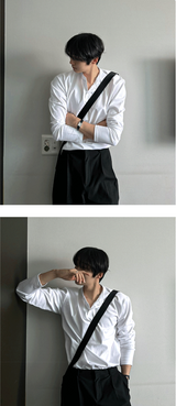 cosyharu henly-neck boonddo long-sleevd shirt