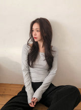 Peach Warm Border Round T-shirt (5color)