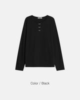 OAハイネホックヘンリーネックロングスリーブドシャツ (4 colors)
