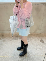metallic shoulder net bag (silver)