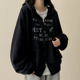 Vision Star Lettering Two Way Hooded Zip-Up