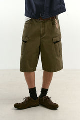 Monkey Pockets Cargo Shorts (Washed Khaki)