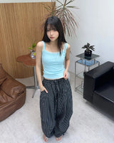 Rael Ribbed Square Neck Slim Sleeveless