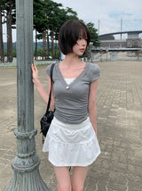 Nose Pocket Training Flare Mini Skirt