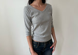 Vネック ハーフTシャツ
