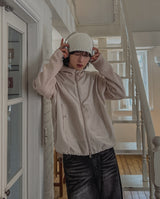 Tech Color Matching High Neck Hood Zip-Up