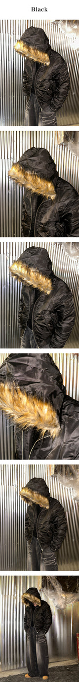 [F/W]リアルファーMA-1中綿ジャンパー(3color)