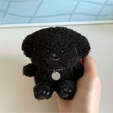Plush Poodle Puppy Keychain (Necklace SET)