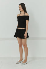 TWO-WAY LACE SKIRT / BLACK