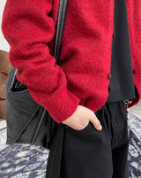 ラッフィブラッシュクロップカーディガン