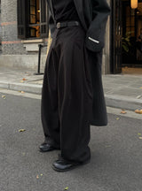 M2 WOOL REVERSE TUCK SLACKS