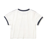 サンフラワークロップリンガーTシャツ_ホワイト