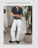 [4SEASON] Regular semi wide cotton pants(2color)
