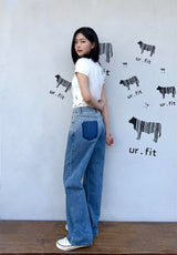 グラデーションウォッシングデニムパンツ code 25003