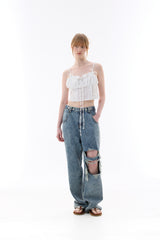 GAGA RIBBON BUSTIER / WHITE