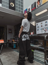 カルテルバックペインティングバルーンデニムパンツ