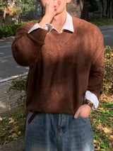 Herald Angora V-Neck Crop Knit