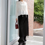 Tinine Line See-Through Wrapped Layered Strap Long Skirt