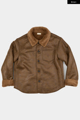 Lux eco fleece leather mustang