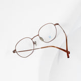 Knouun Round titanium glasses CODE. 101. A PinkBrown