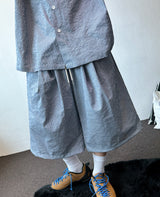 Logi Linen Stripe Balloon Bermuda Shorts 2color
