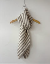 Bias stripe wool muffler / 4colors