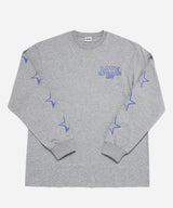 ラブ&ピース長袖Tシャツ - グレー