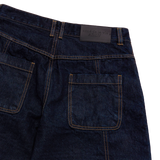 25SS ジッパーディテールデニムショートパンツ ダークブルー