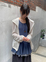 Sunkey Button Frill Layered Sleeveless