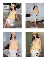 rirri SS25 バケーションウェア 100%コットン フローラル ブラウス - Resort Collection