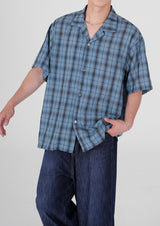 SUNSET TARTAN OPEN COLLAR SHIRT'S