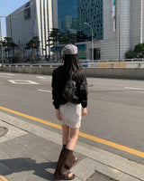 Denim hunting cap