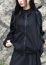 ハイネッククロップフーディージップアップ