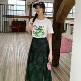 Riverside Mint Flower Layered Tulle Skirt