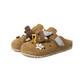 KILLWINNER Brown Birkenstock-style Shoes - Perforated Toe-Covering Slippers