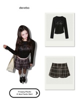 Preppy Pleats A-line Pants Skirt