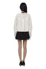 ファーストレタークロップシャツ, White