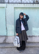 26SS★ [BAONHAUS] Broa Unbalanced Layered Midi Skirt